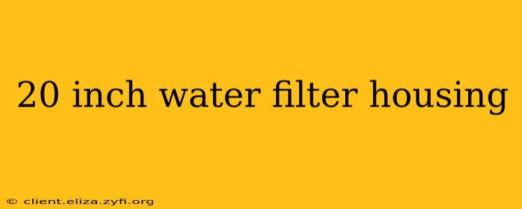 20 inch water filter housing