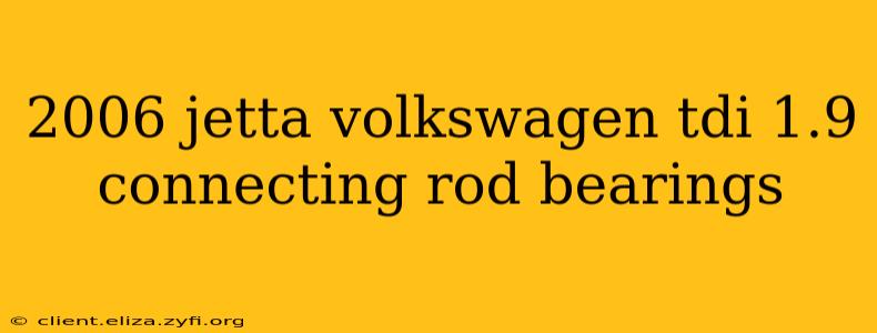 2006 jetta volkswagen tdi 1.9 connecting rod bearings