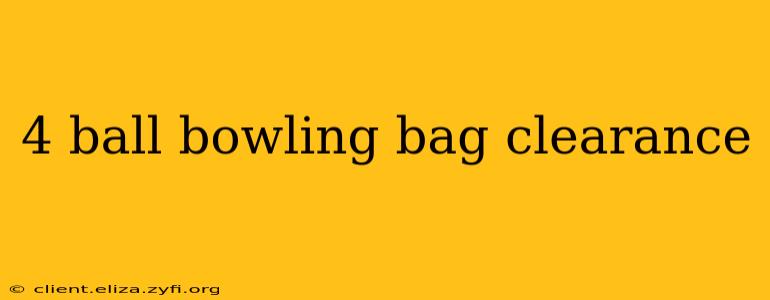 4 ball bowling bag clearance