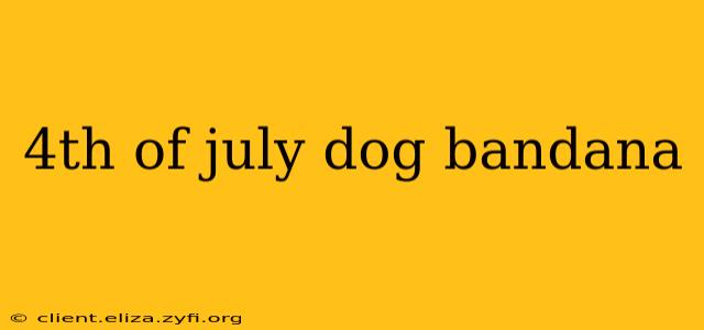 4th of july dog bandana