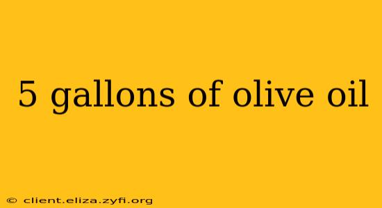 5 gallons of olive oil