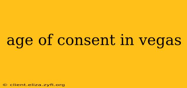 age of consent in vegas