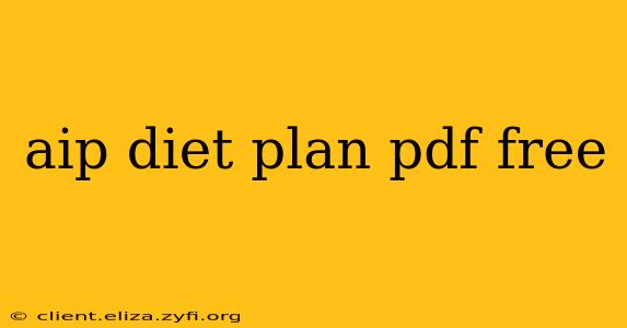 aip diet plan pdf free