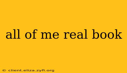 all of me real book
