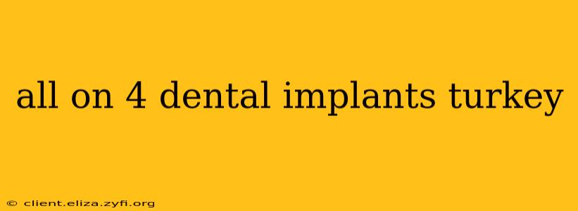 all on 4 dental implants turkey