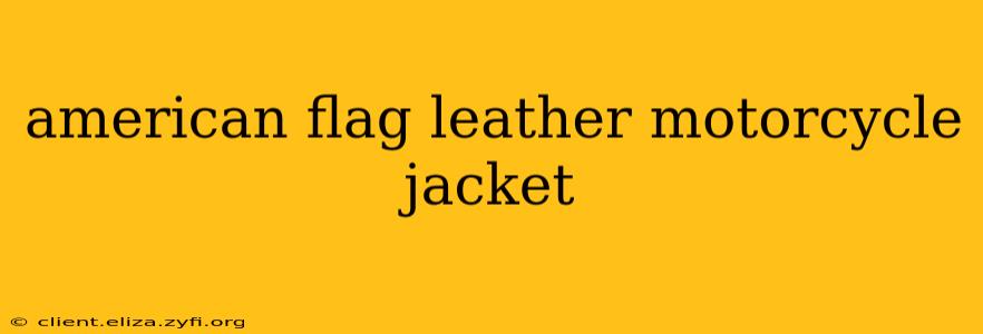 american flag leather motorcycle jacket