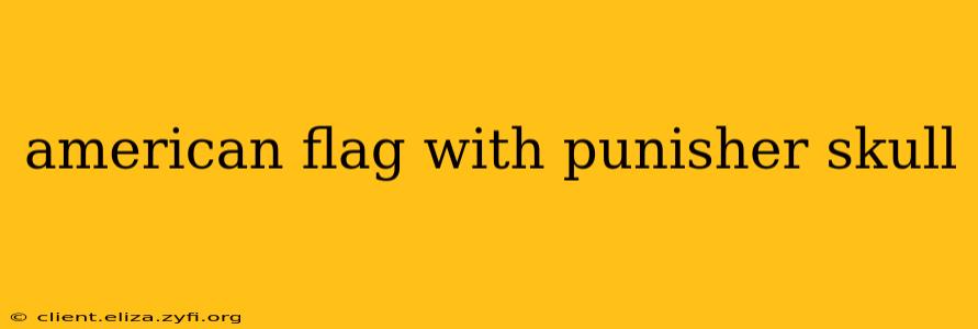 american flag with punisher skull