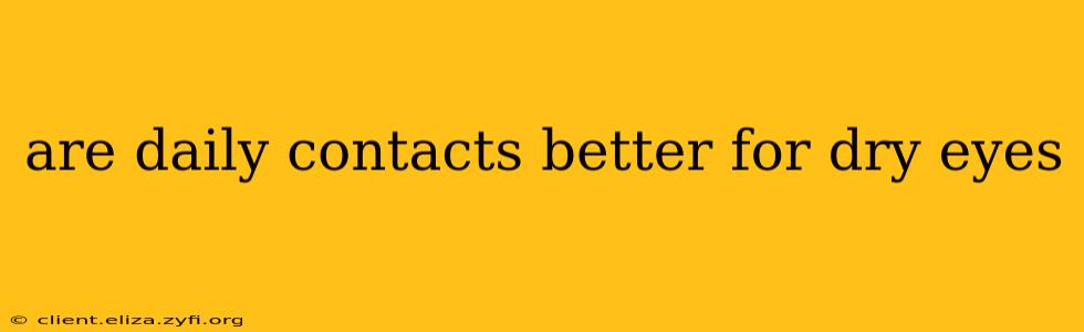 are daily contacts better for dry eyes