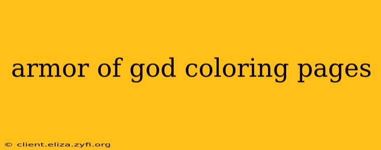 armor of god coloring pages
