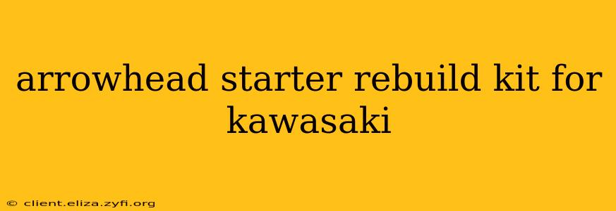 arrowhead starter rebuild kit for kawasaki