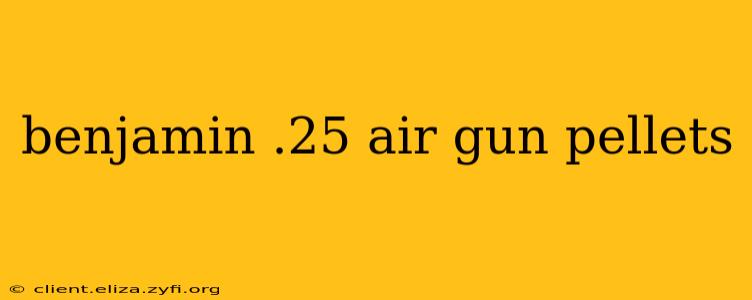 benjamin .25 air gun pellets