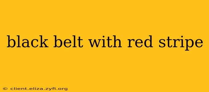 black belt with red stripe