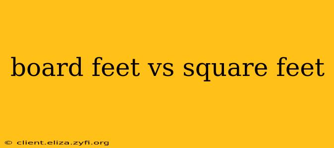 board feet vs square feet