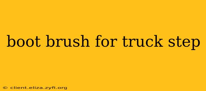 boot brush for truck step