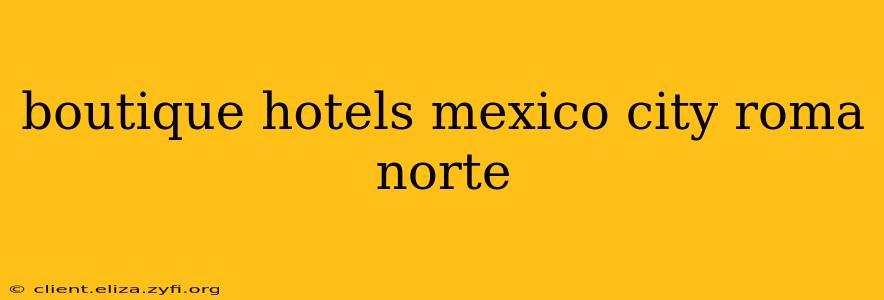 boutique hotels mexico city roma norte