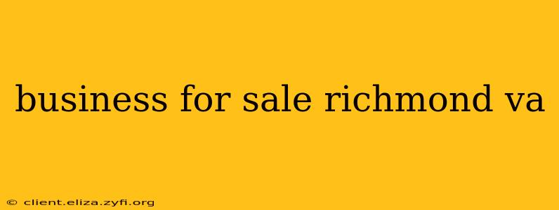 business for sale richmond va