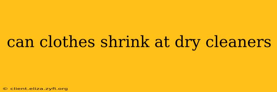 can clothes shrink at dry cleaners