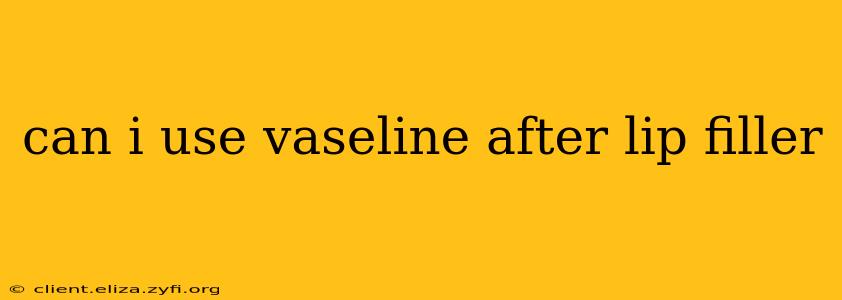 can i use vaseline after lip filler