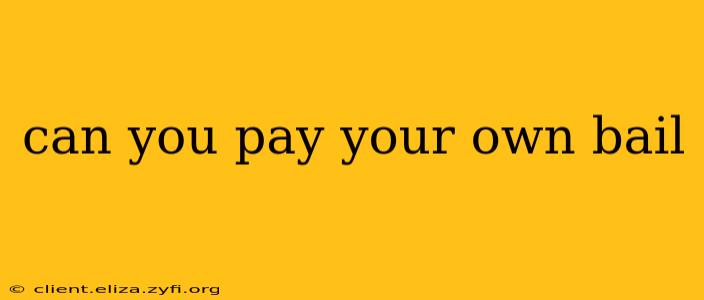 can you pay your own bail
