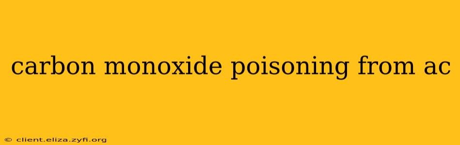 carbon monoxide poisoning from ac