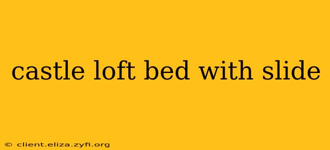 castle loft bed with slide