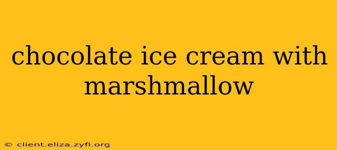 chocolate ice cream with marshmallow