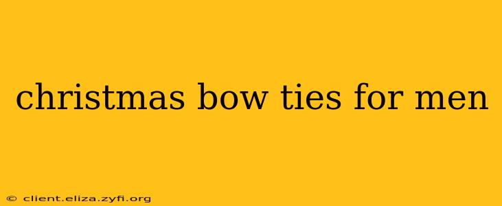 christmas bow ties for men
