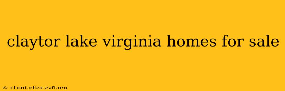 claytor lake virginia homes for sale