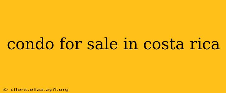 condo for sale in costa rica
