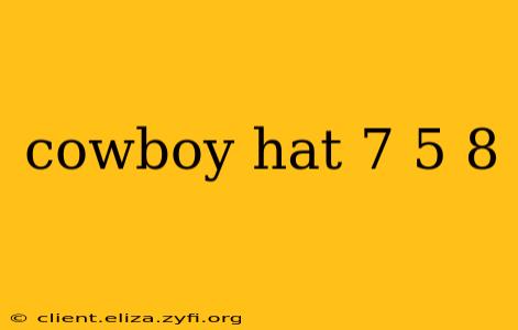 cowboy hat 7 5 8