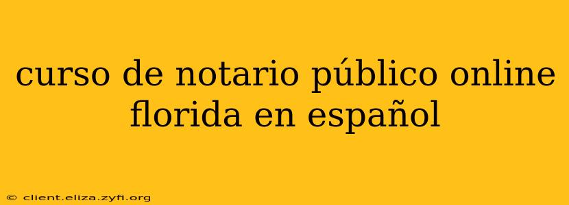 curso de notario público online florida en español
