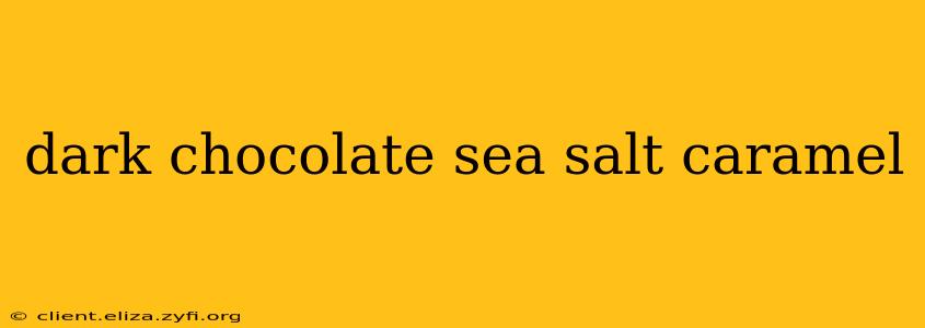 dark chocolate sea salt caramel