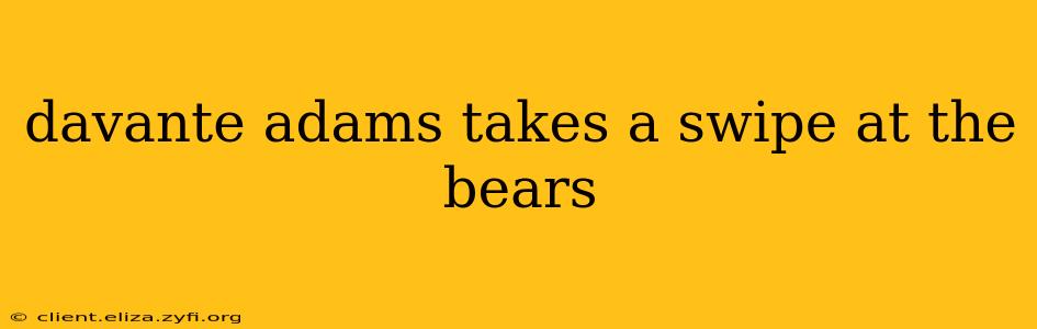 davante adams takes a swipe at the bears