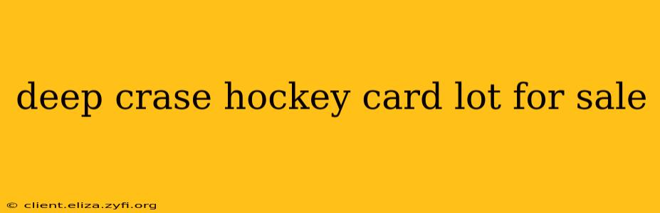 deep crase hockey card lot for sale
