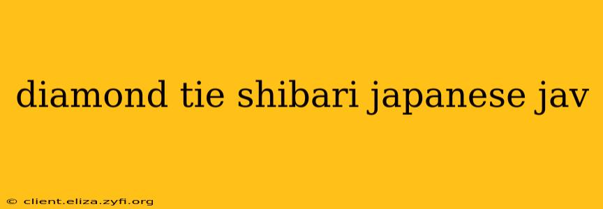 diamond tie shibari japanese jav