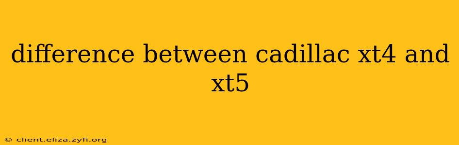 difference between cadillac xt4 and xt5