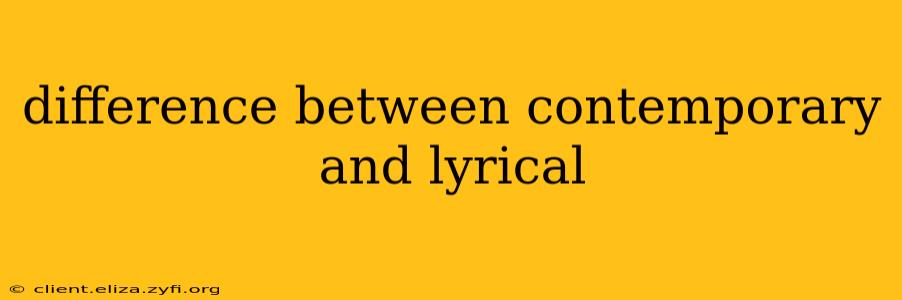 difference between contemporary and lyrical