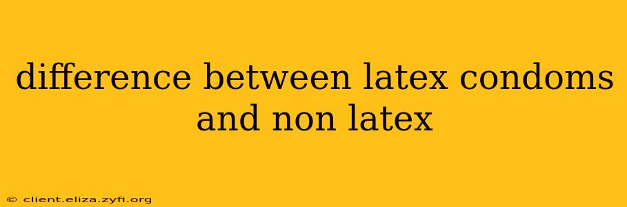difference between latex condoms and non latex