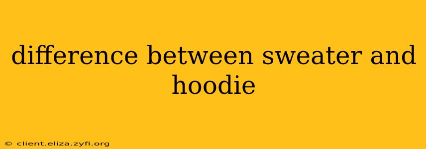 difference between sweater and hoodie