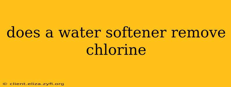 does a water softener remove chlorine