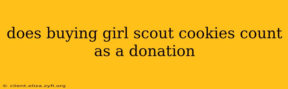 does buying girl scout cookies count as a donation