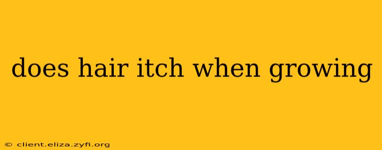 does hair itch when growing
