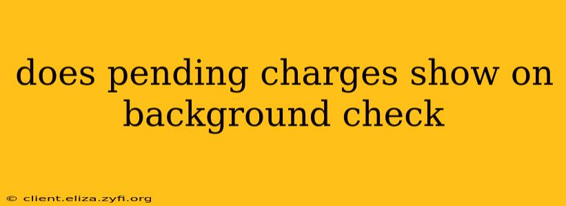 does pending charges show on background check