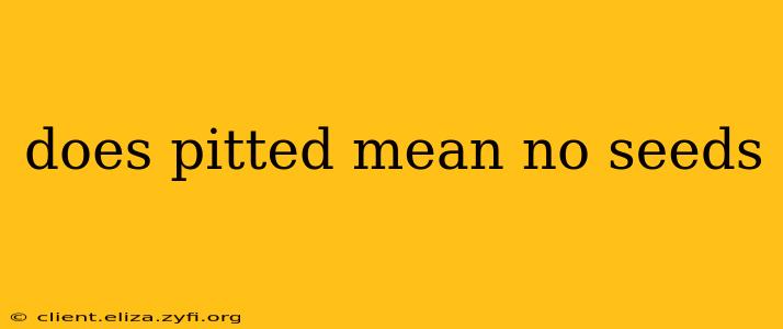 does pitted mean no seeds