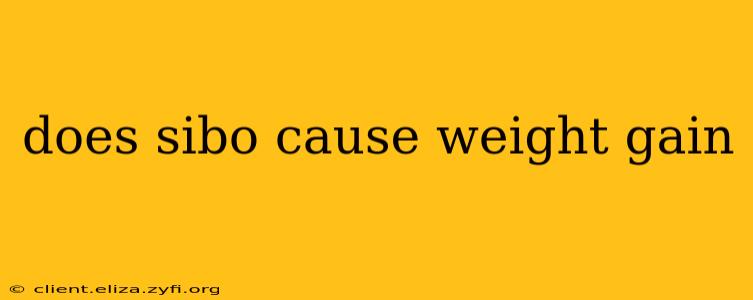 does sibo cause weight gain