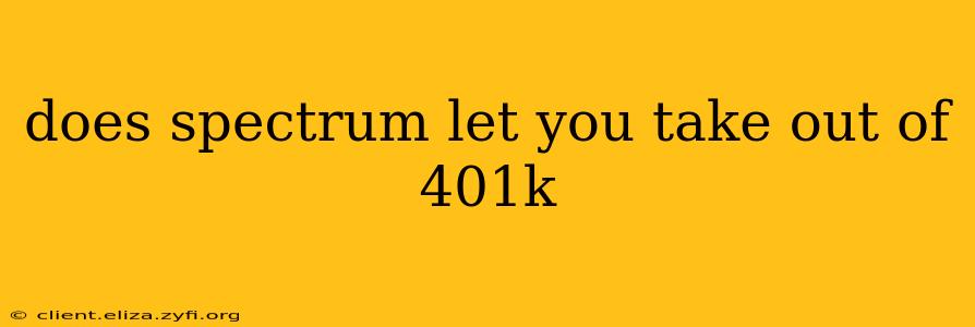 does spectrum let you take out of 401k