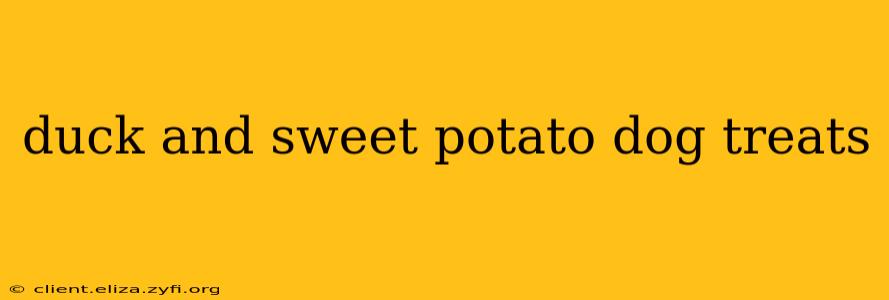duck and sweet potato dog treats