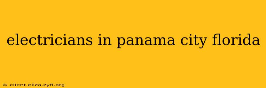 electricians in panama city florida