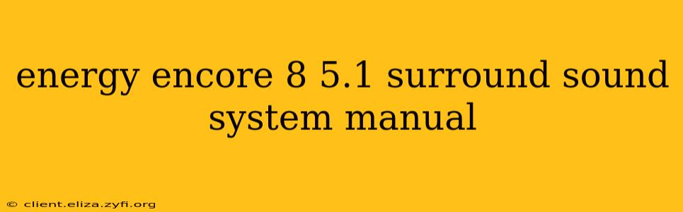 energy encore 8 5.1 surround sound system manual
