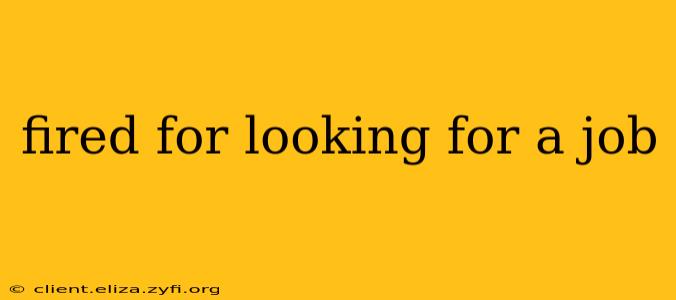 fired for looking for a job